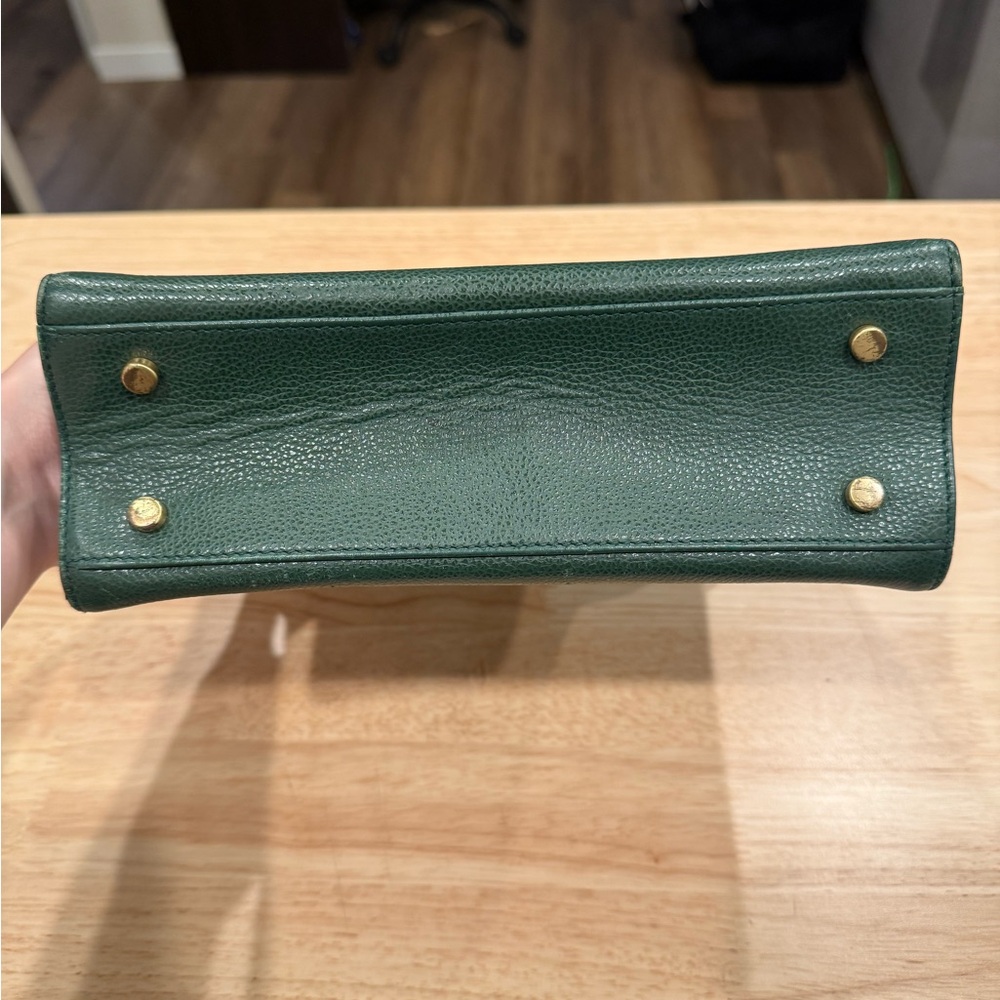 Vintage Coach Madison Biltmore Emerald Green Leather Purse (J7E-4427) - Picture 3 of 11